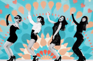 Solar, WhaSa, WheeIn, and Moon Byul in "Peppermint Chocolate."/via YouTube