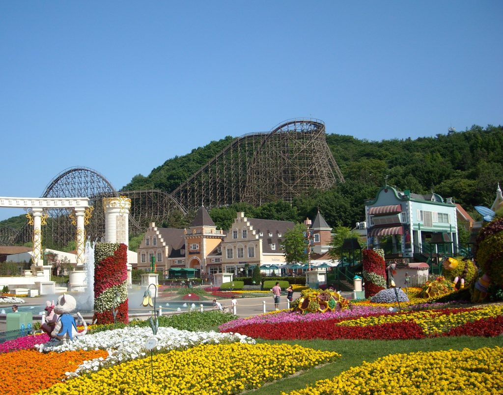 T Express is a wooden roller coaster launched at Everland in 2008 as Korea's first and the largest wooden coaster and the first to utilize three trains in Asia. It is the world's fourth steepest wooden roller coaster by 77 degrees and ranked as the world's best wooden coaster in Mitch Hawker's online poll in 2008 and 2010.