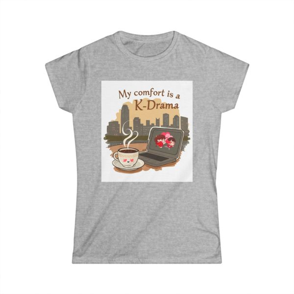 K-Drama Comfort Tee, Women's Tee, Cute Shirt, Gift for K-Drama Fans, Cozy Graphic Tee, Relaxation Wear, Casual Outfit - Image 7