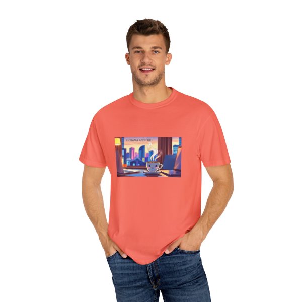 Cozy Morning Vibes T-Shirt - Unisex Garment-Dyed Tee, Coffee Lovers Gift, Casual Everyday Wear, Relaxing Home Style, Perfect for Any [...] - Image 8