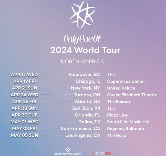 next kpop tour