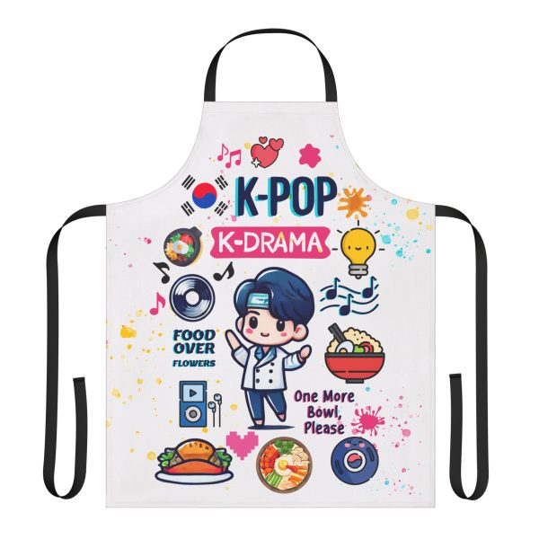 K-Pop K-Drama Apron with 5-Color Straps - Fun Culinary Gift for Fans