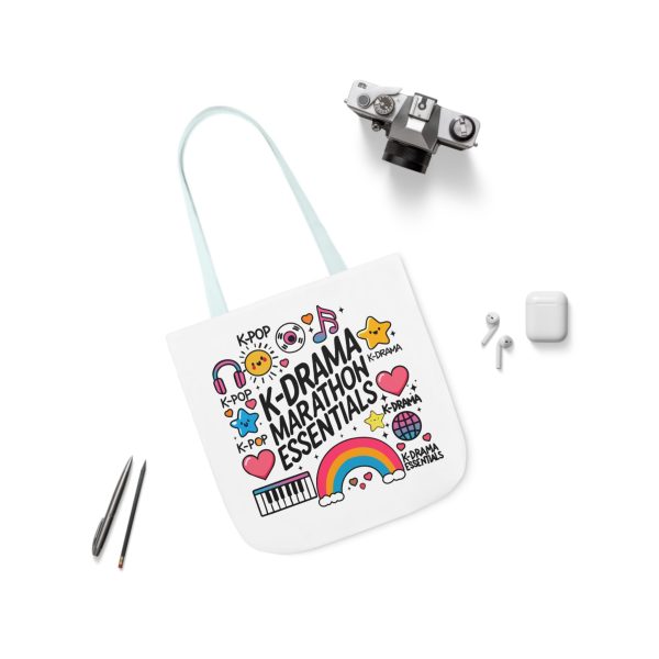 K-Drama Essentials Canvas Tote Bag with 5-Color Straps – Perfect for Fans! - Image 11