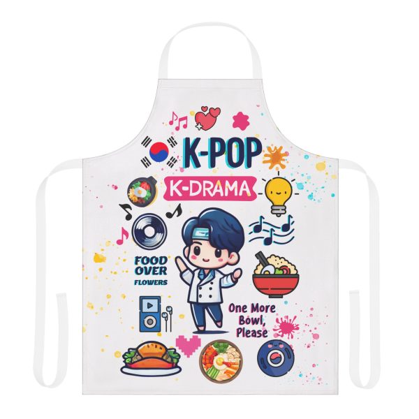 K-Pop K-Drama Apron with 5-Color Straps - Fun Culinary Gift for Fans - Image 5