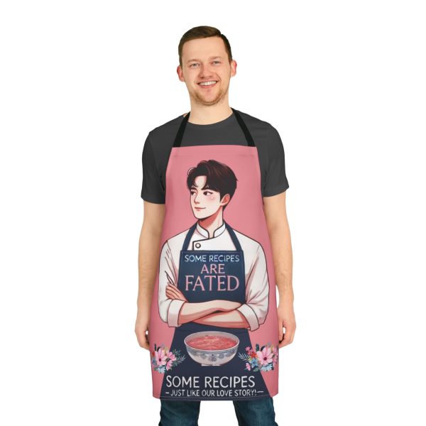 Romantic Cooking Apron with 5-Color Straps - "Some Recipes are Fated" - Image 2