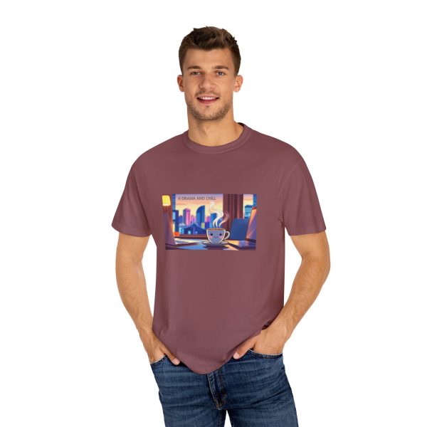 Cozy Morning Vibes T-Shirt - Unisex Garment-Dyed Tee, Coffee Lovers Gift, Casual Everyday Wear, Relaxing Home Style, Perfect for Any [...] - Image 12