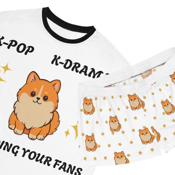 K-Pop Inspired Women's Pajama Set, Cozy Loungewear, Dog Lovers Gift, K-Drama Pajamas, Cute Sleep Outfit - Image 7