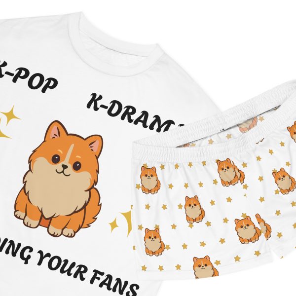 K-Pop Inspired Women's Pajama Set, Cozy Loungewear, Dog Lovers Gift, K-Drama Pajamas, Cute Sleep Outfit - Image 3