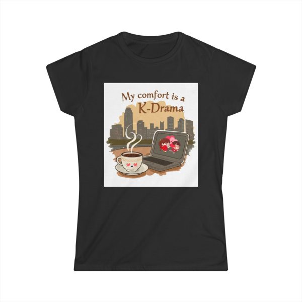 K-Drama Comfort Tee, Women's Tee, Cute Shirt, Gift for K-Drama Fans, Cozy Graphic Tee, Relaxation Wear, Casual Outfit - Image 4