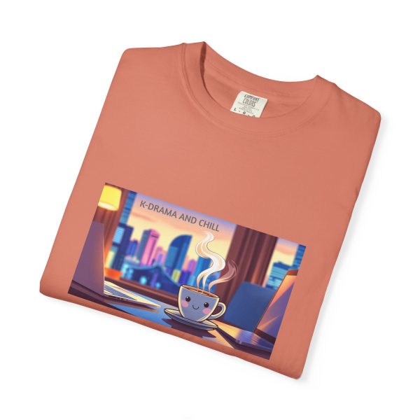 Cozy Morning Vibes T-Shirt - Unisex Garment-Dyed Tee, Coffee Lovers Gift, Casual Everyday Wear, Relaxing Home Style, Perfect for Any [...] - Image 3
