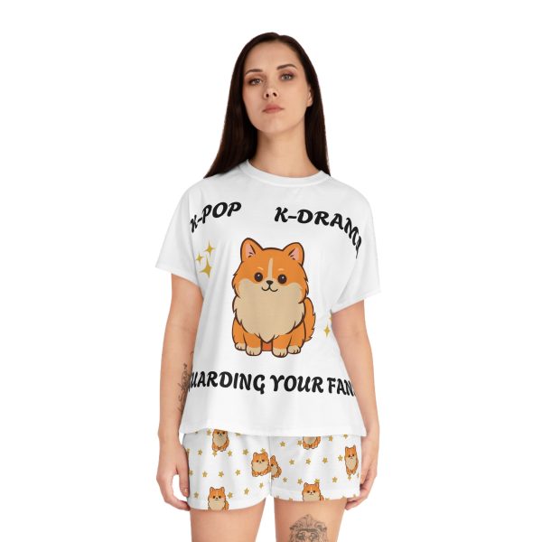 K-Pop Inspired Women's Pajama Set, Cozy Loungewear, Dog Lovers Gift, K-Drama Pajamas, Cute Sleep Outfit - Image 4
