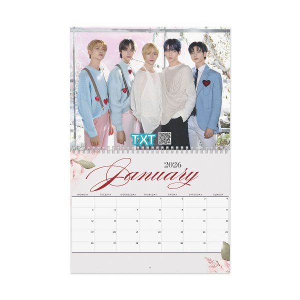 Kpop Wall Calendar 2026 | Floral Aesthetic Merch for Kpop Fans