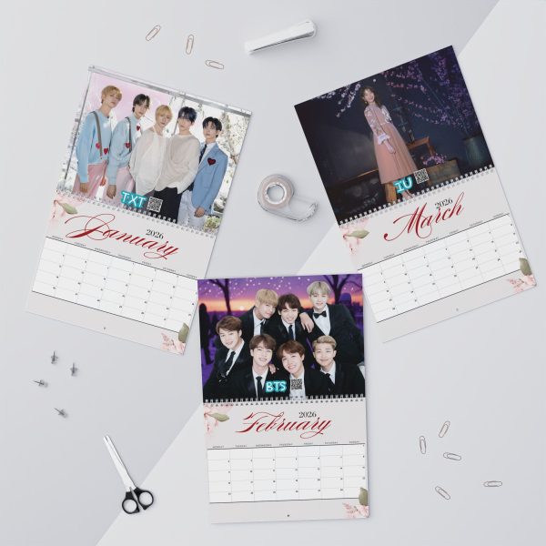 Kpop Wall Calendar 2026 | Floral Aesthetic Merch for Kpop Fans - Image 4