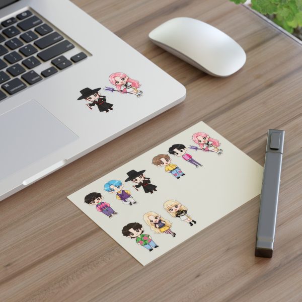 Cute K-Pop Characters Sticker Sheets for Crafting, Journaling, Scrapbooking, Gift Wrapping, Kids Party Favors - Image 11