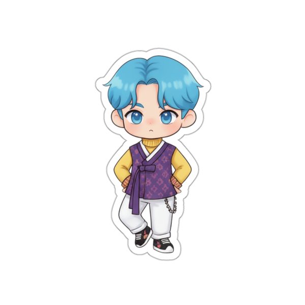 Charming K-Pop Die-Cut Stickers, Cute Korean Character Vinyl Decals for Laptops, Water Bottles, Scrapbooking, Party Favors